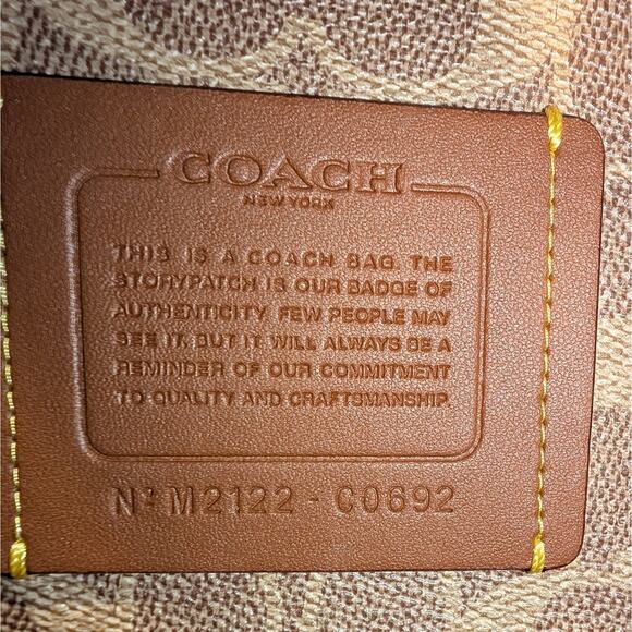 Coach Retail C0692 Willow Pebble Leather Tote In Colorblock Shoulder Bag Pewter - Picture 7 of 9